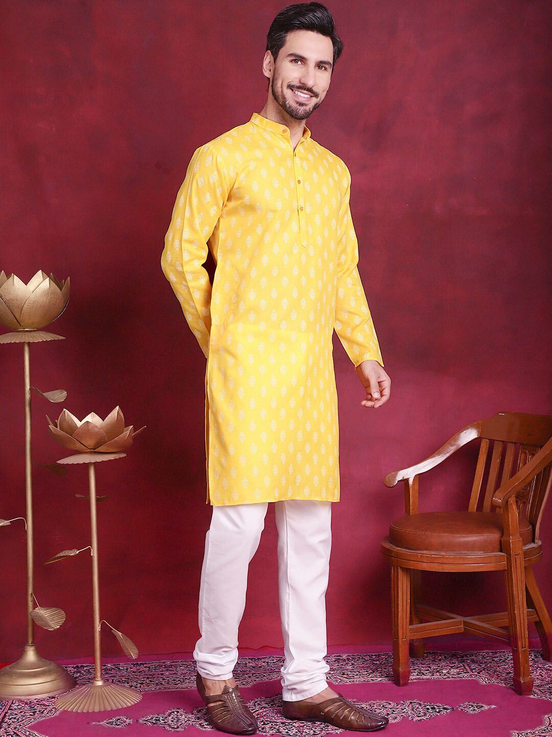 Jompers Ethnic Motifs Printed Pure Cotton Kurta