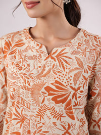 SANSKRUTIHOMES Women Ethnic Motifs Printed Cotton Night suit