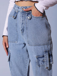 STREET 9 Women Comfort High-Rise Cotton Clean Look Jeans