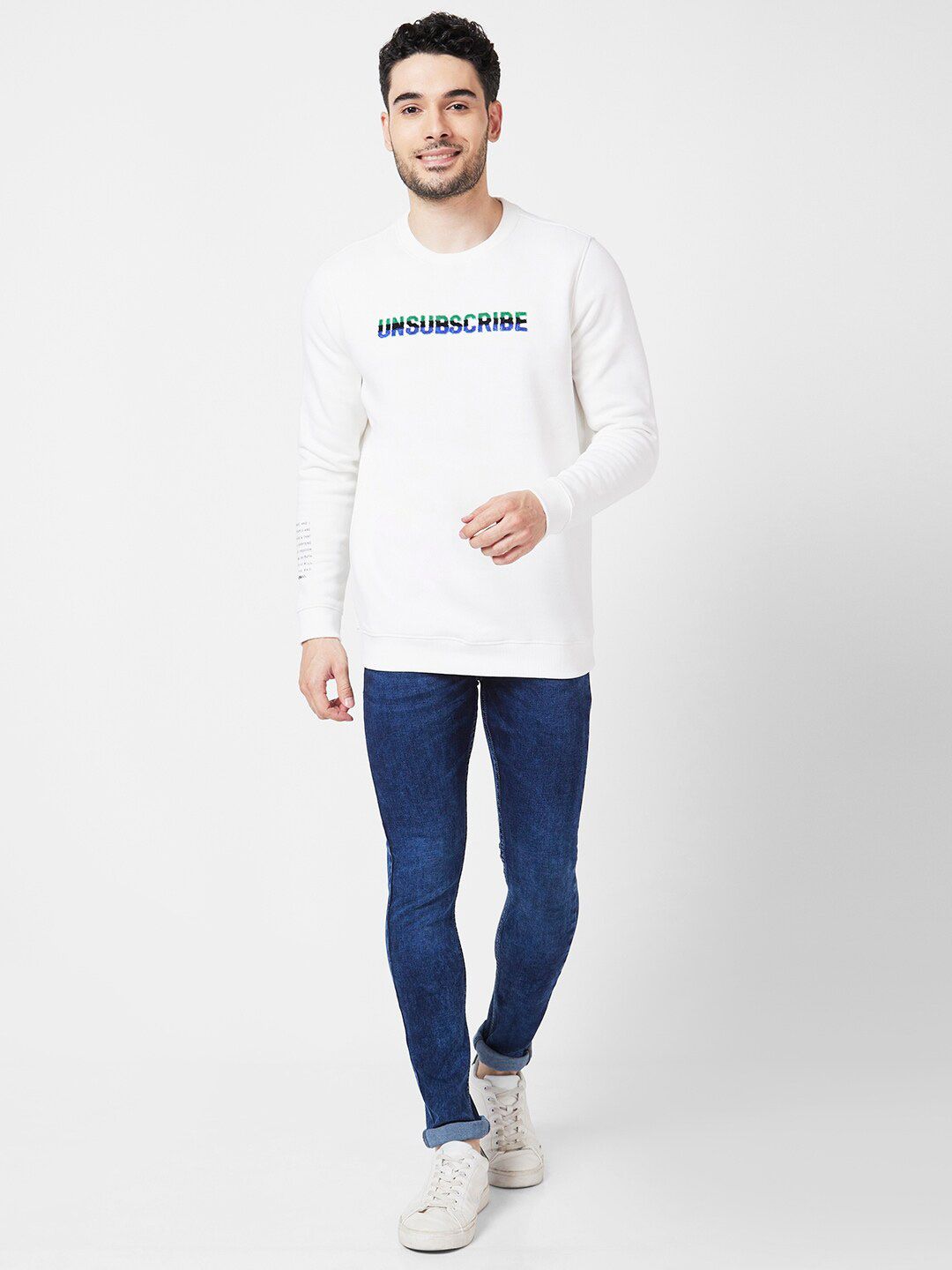 SPYKAR Typography Printed Sweatshirt