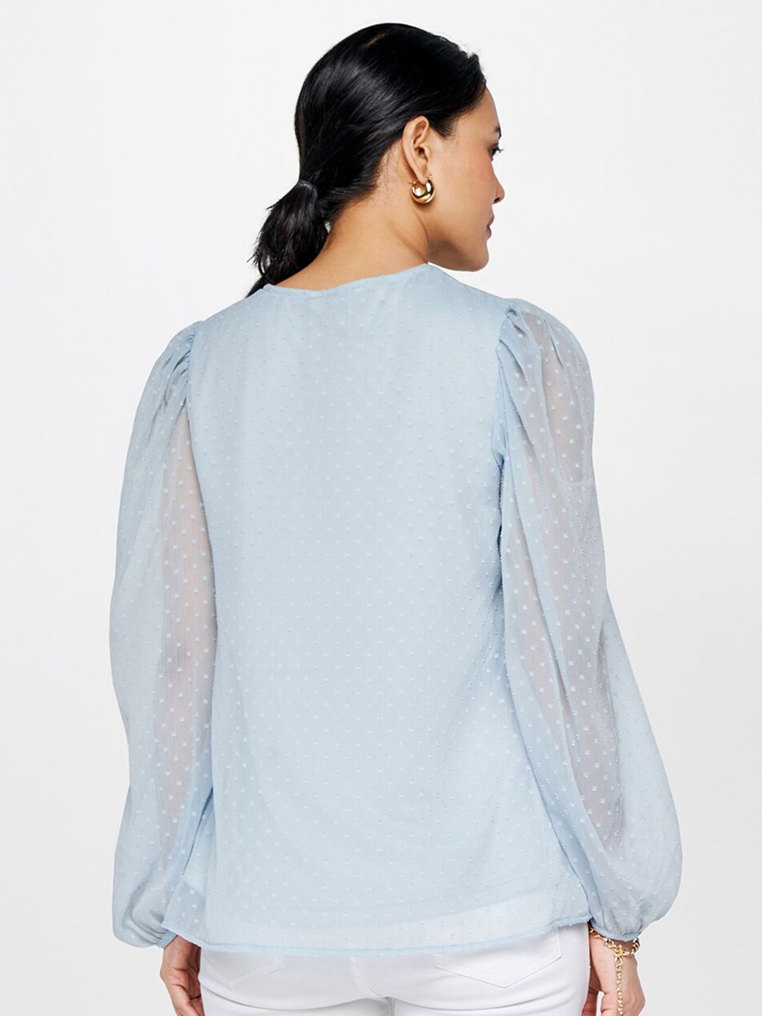 AND Self Designed V-Neck Regular Top