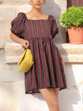 DressBerry Cultural Cascade Ethnic Print Mini A-line Dress