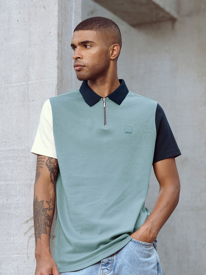 THE BEAR HOUSE Ardor Edition Men Polo Collar Applique Detail Slim Fit T-Shirt