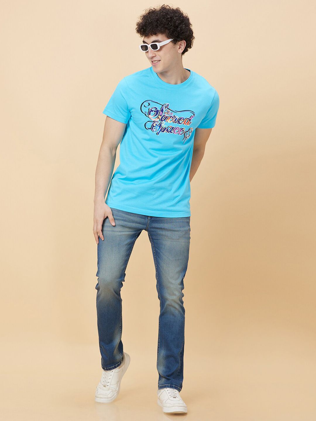 Being Human Typography Printed Round Neck Short Sleeves T-shirt