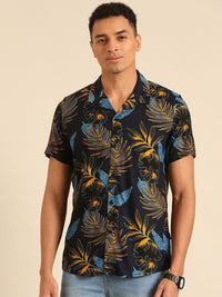 Being Human Slim Fit Tropical Printed Casual Shirt
