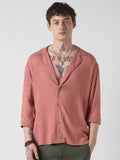 VASTRADO Men Classic Solid Cuban Collar Casual Shirt