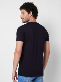 SPYKAR Round Neck Short Sleeves Printed Slim Fit Cotton T-shirt