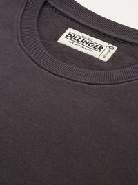 DILLINGER Round Neck Drop Shoulder Sleeves Longline Oversized Pullover Sweatshirt