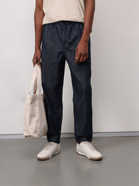 ether Men Chambray Pleated Trousers