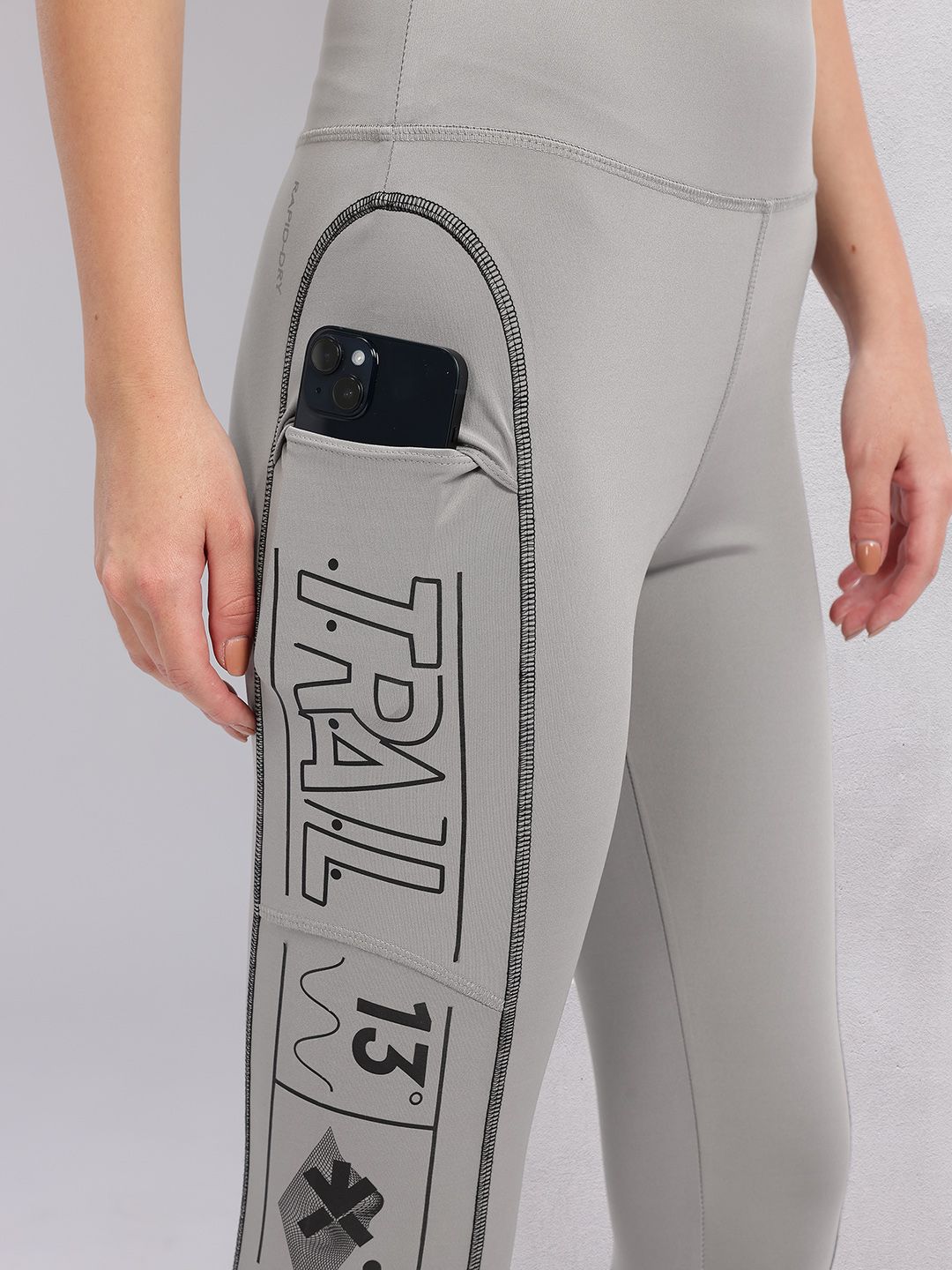 HRX by Hrithik Roshan Women Typography Printed Rapid-Dry Running Tights