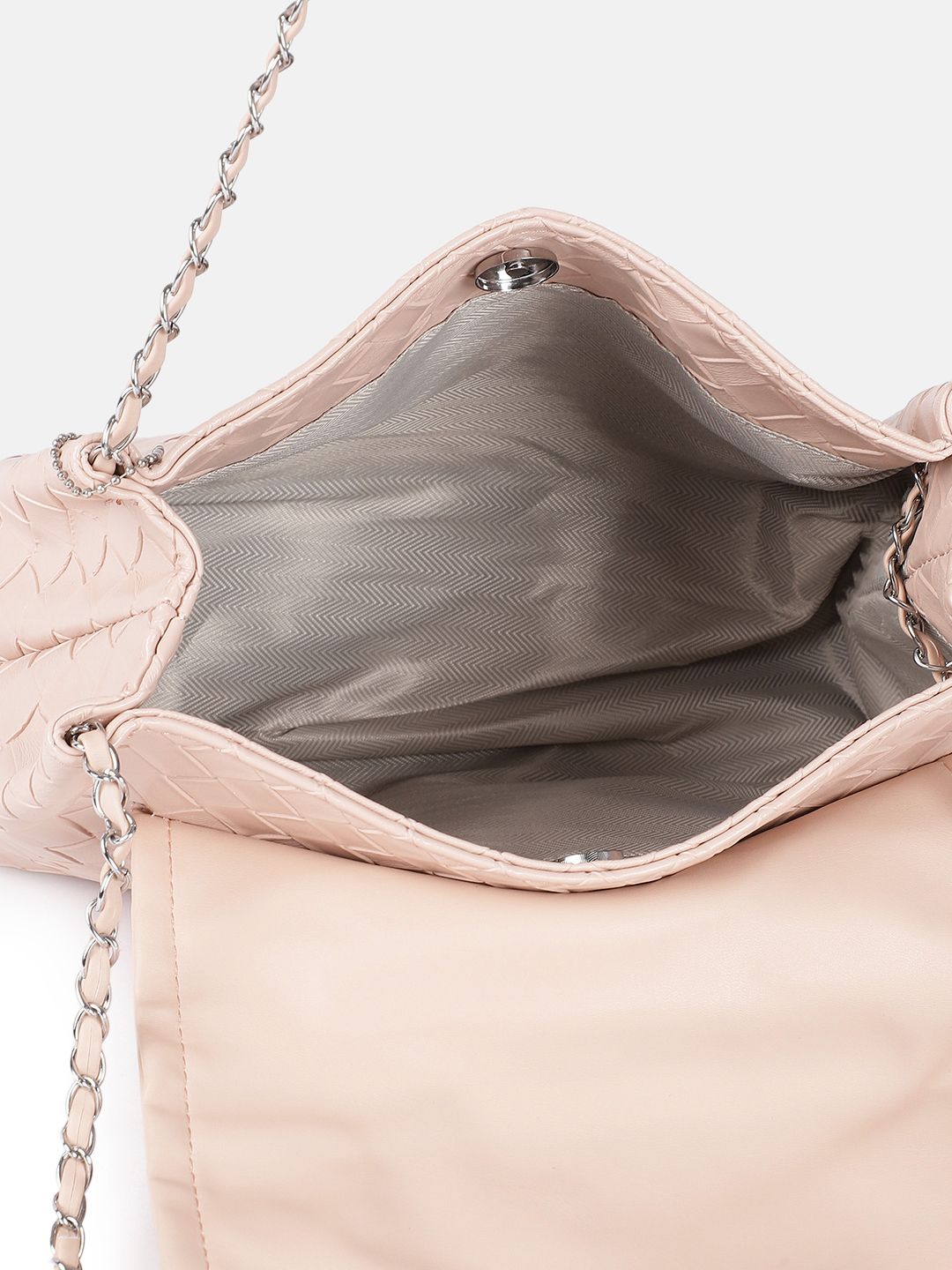 DressBerry Textured Structured Shoulder Bag