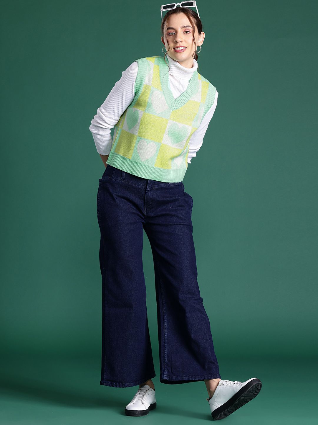 DressBerry Conversational Acrylic Sweater Vest