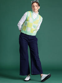 DressBerry Conversational Acrylic Sweater Vest