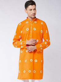 VASTRAMAY Tie & Dyed Pure Cotton Straight Kurta