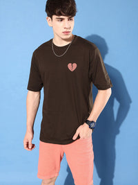 Difference of Opinion Men Pure Cotton Printed Oversized T-shirt