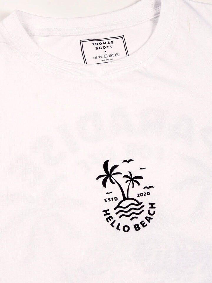 Thomas Scott Round Neck Typography Printed Pure Cotton Oversized T-shirt