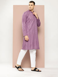 See Designs Men Embroidered Sequinned Kurta with Pyjamas