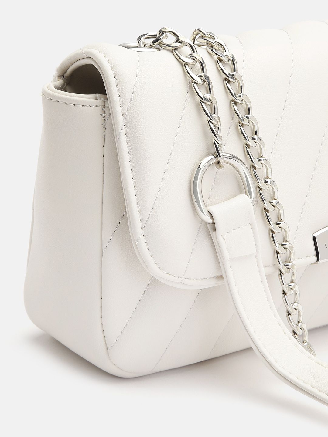 Lino Perros Structured Sling Bag with Quilted Detail