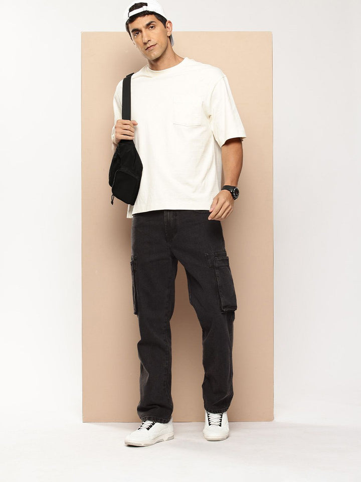 Bene Kleed Men Pure Cotton Straight Fit Cargo Style Jeans