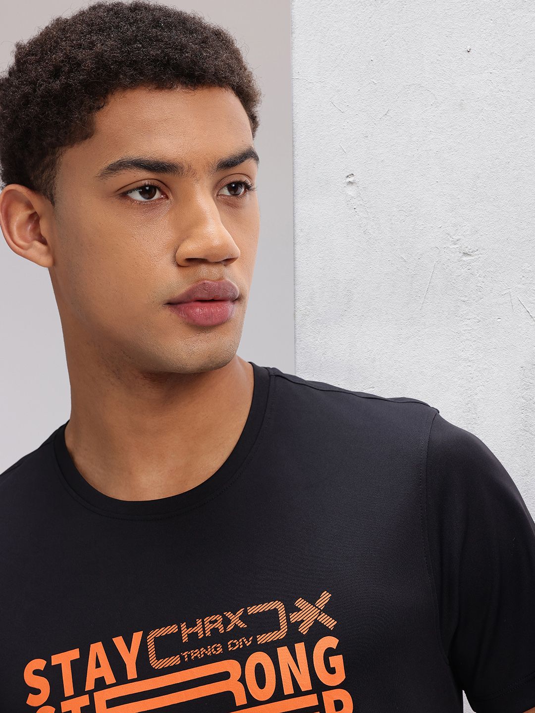 HRX by Hrithik Roshan Typography Print Rapid-Dry Training T-shirt