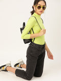 DressBerry Lime Green Fitted Top