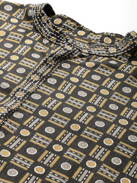 Anouk Printed Regular Thread Work Kurta with Salwar