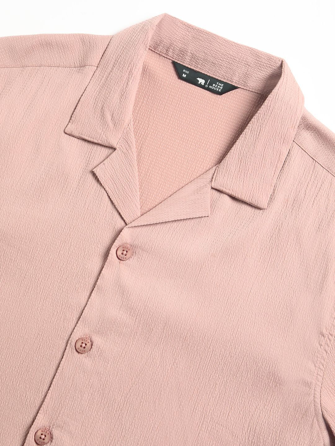 THE BEAR HOUSE Men Self Designed Regular Fit Casual Shirt