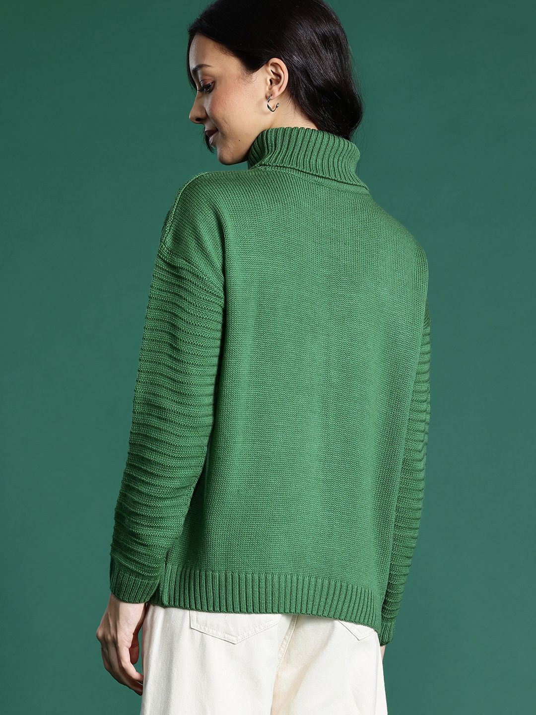 DressBerry Cable Knit Turtle Neck Pullover
