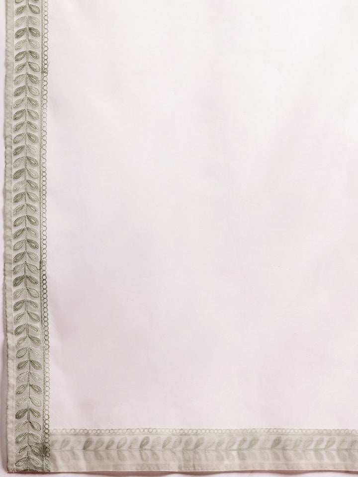 Indo Era Women Floral Embroidered Thread Work Kurta With Trousers & Dupatta