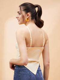 SASSAFRAS BASICS Ribbed Halter Neck Cotton Crop Top