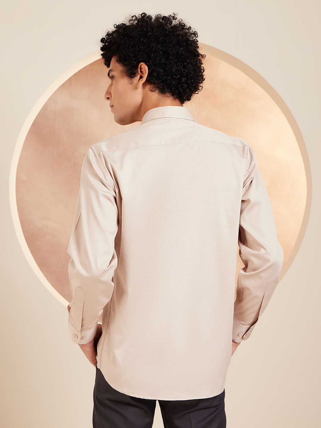 DENNISON Brand Logo Cotton Satin Shirt