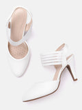 Lino Perros White Slim Heeled Pumps