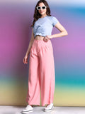 DressBerry Women Flared Pleated Trousers