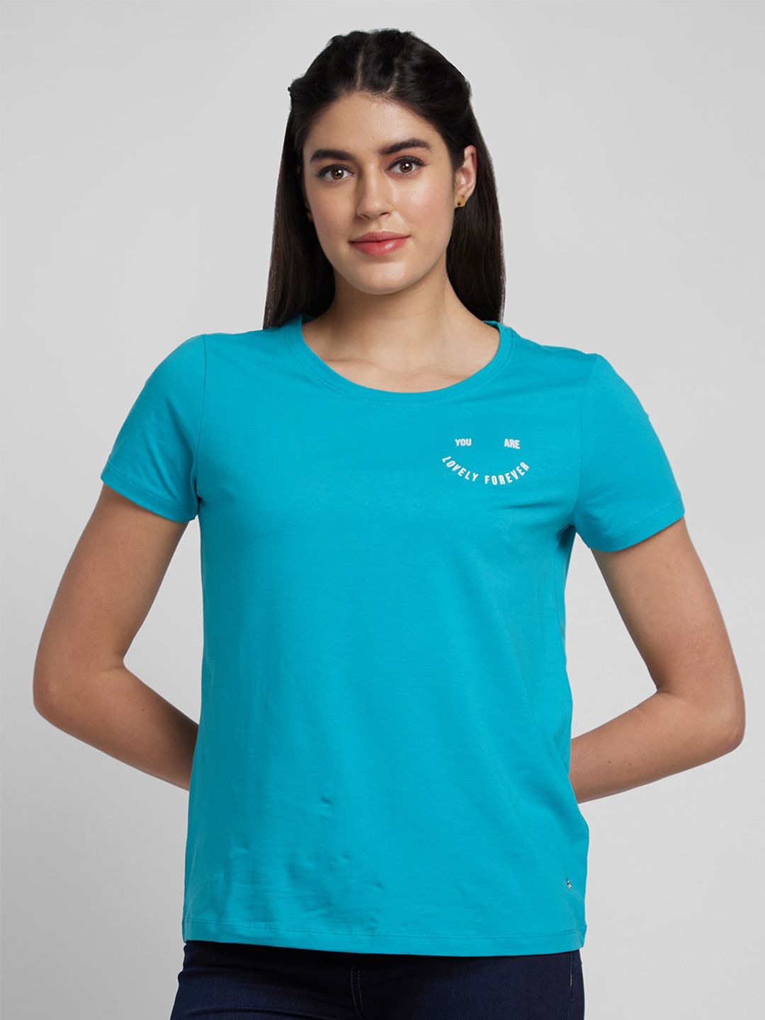 SPYKAR Typography Printed Regular Fit T-shirt