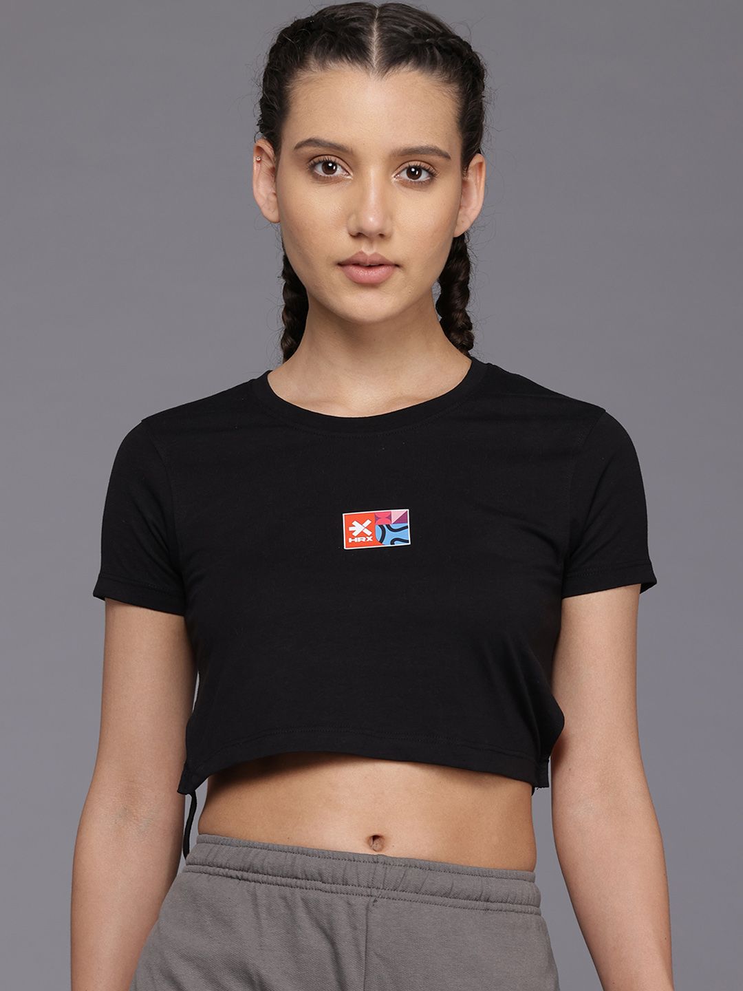 HRX by Hrithik Roshan Tie-Up Detail Lifestyle T-shirt