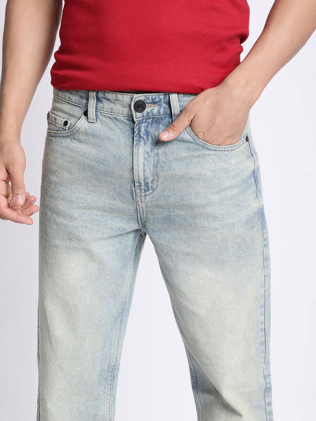 Bene Kleed Men Relaxed Fit Heavy Fade Jeans