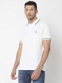 SPYKAR Polo Collar Slim Fit Pure Cotton T-shirt