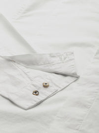 Mr Bowerbird Men White Tailored Fit Solid Casual Shirt
