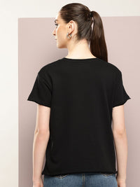 DILLINGER Women Ultra Soft Drapey Cotton Crew Neck Boxy T-Shirt