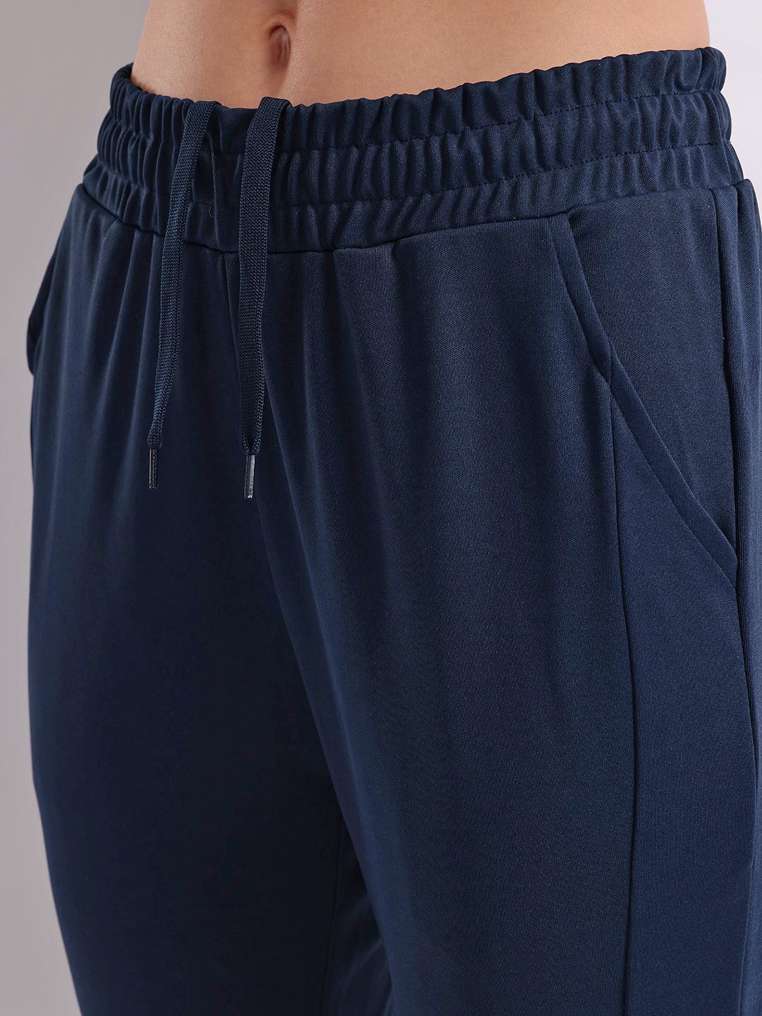 HRX by Hrithik Roshan Women Typography Detail Mid-Rise Regular Fit Running Track Pants