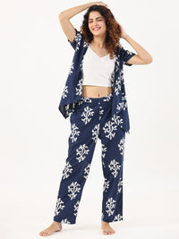 SANSKRUTIHOMES Floral Printed Pure Cotton Night suit