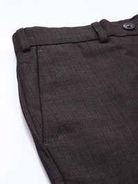 Park Avenue Men Checked Formal Trousers