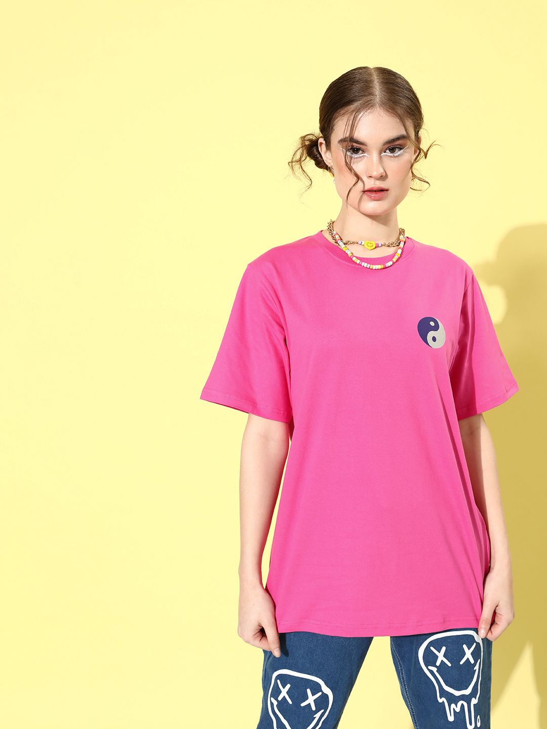 DILLINGER Women Graphic Printed Oversized T-shirt