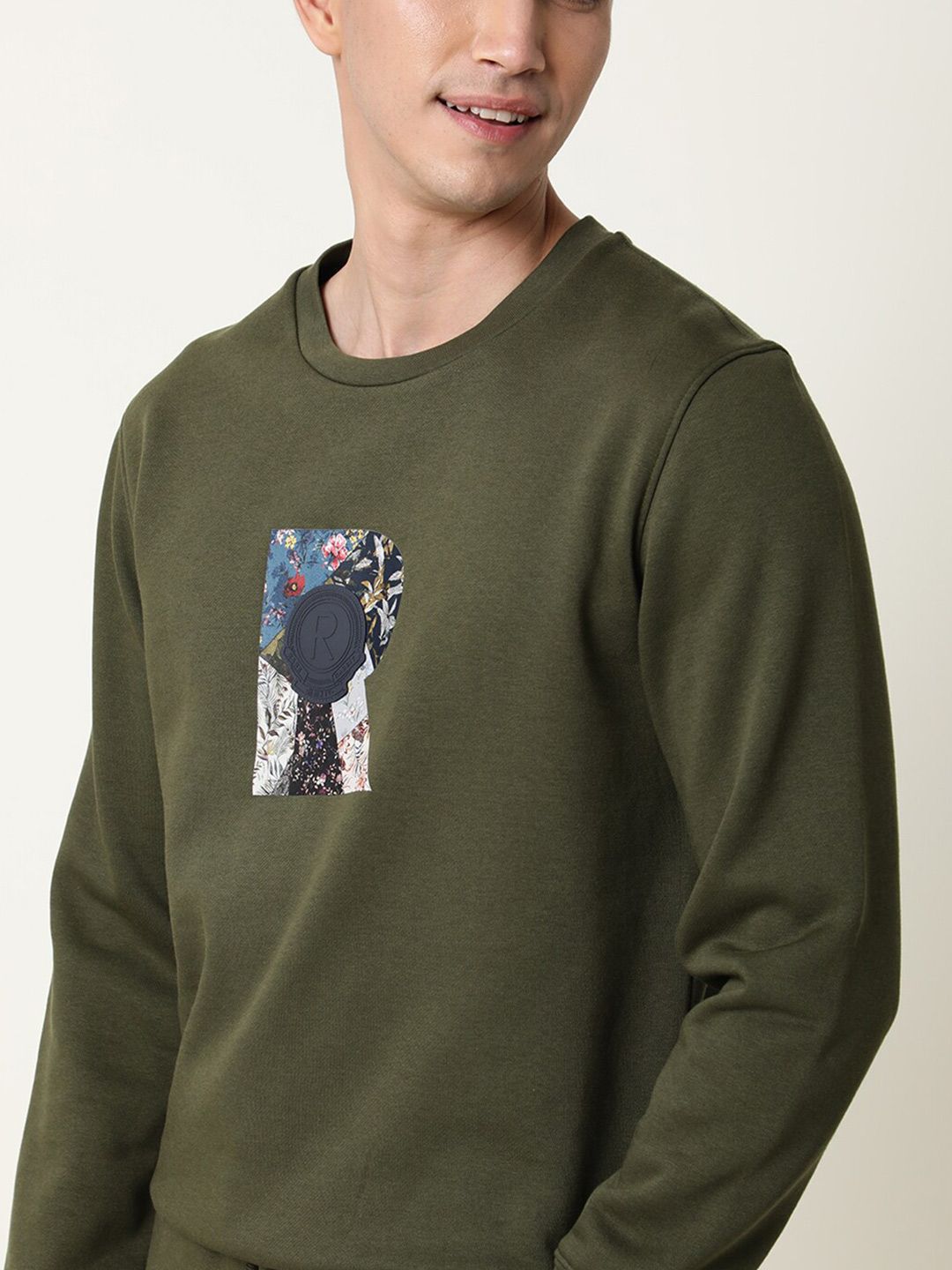 RARE RABBIT Men Astor Graphic Printed Sweatshirt