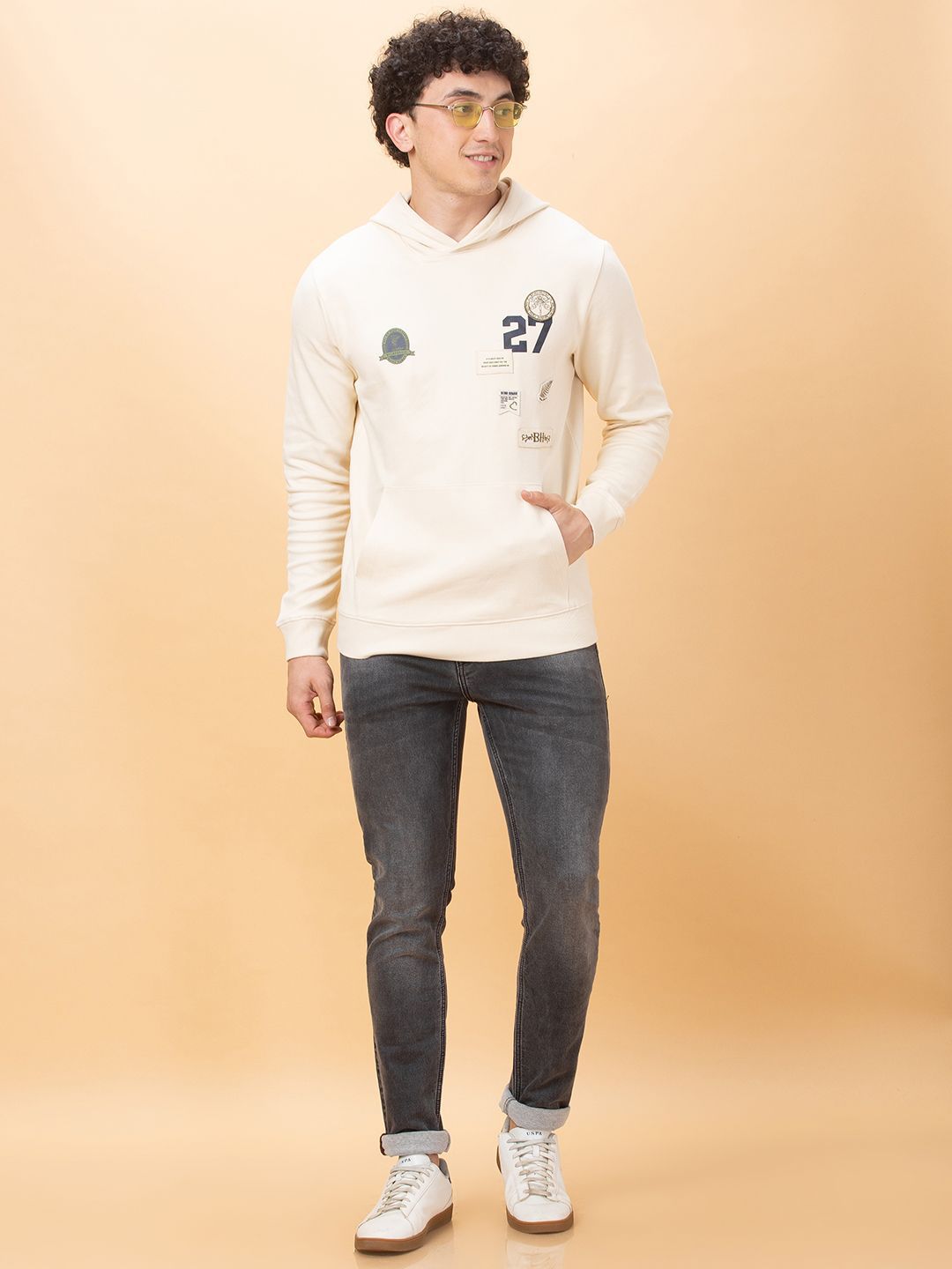 Being Human Printed Hooded Sweatshirt