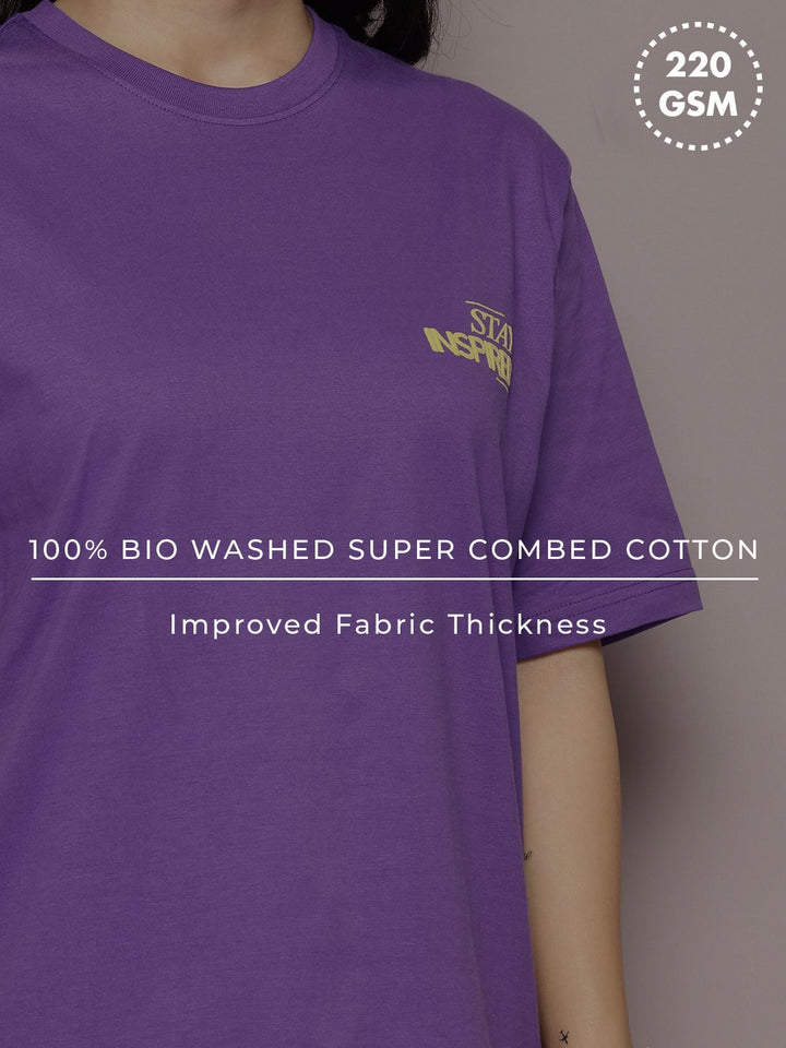 DILLINGER Typography Printed Oversized Pure Cotton T-shirt