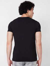 SPYKAR Round Neck Short Sleeves Printed Slim Fit Cotton T-shirt
