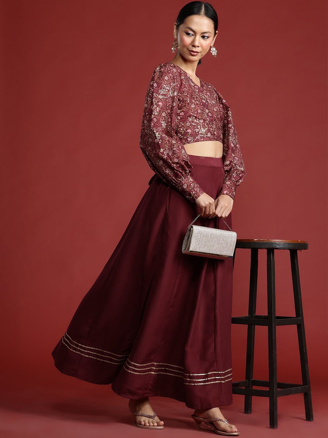 all about you Floral Printed Ready to Wear Lehenga Choli