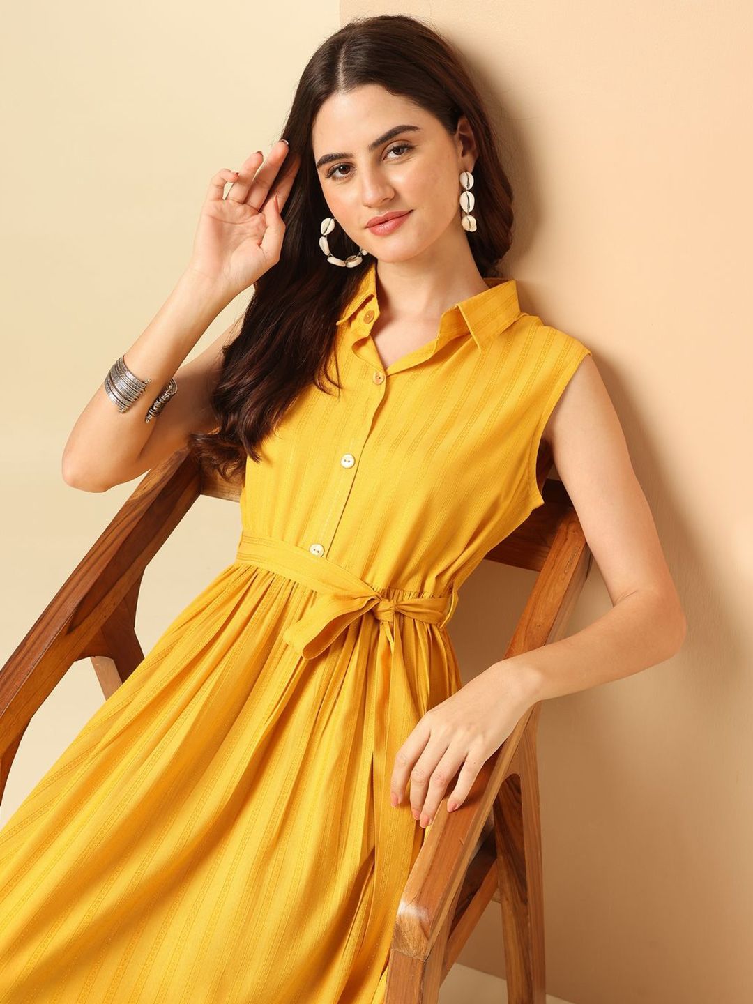 Anouk Women Fit & Flare Midi Dress