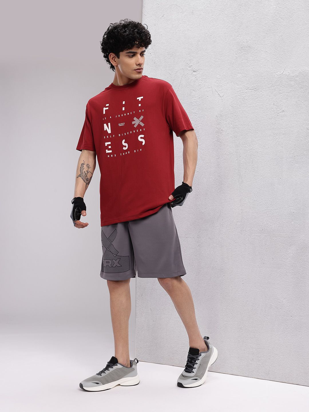 HRX by Hrithik Roshan Men Typography Printed Training T-shirt